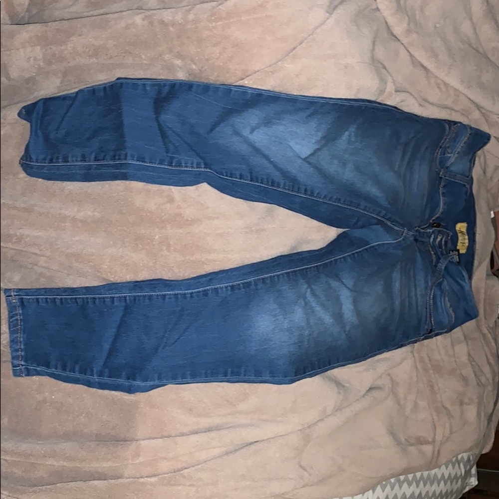 High waisted skinny jeans